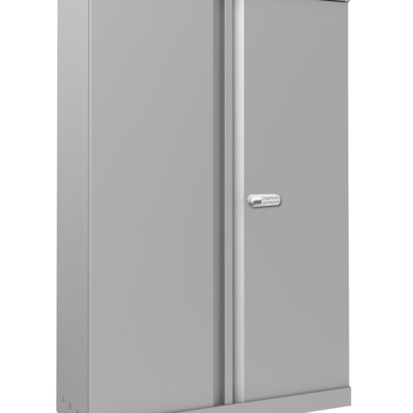 Phoenix SCL Series 2 Door 3 Shelf Steel Storage Cupboard in Grey with Electronic Lock SCL1491GGE