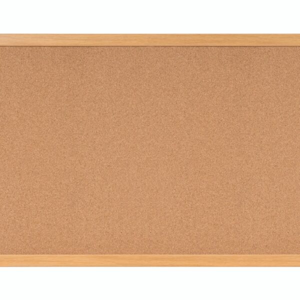 Bi-Office Earth-It Cork Noticeboard Oak Wood Frame 1200x900mm - SF152001233