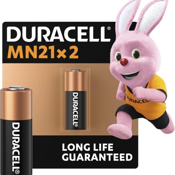 DURACELL MN21 (2 Pack) Specialty Alkaline Battery 12V (A23/23A/V23GA/LRV08/8LR932)