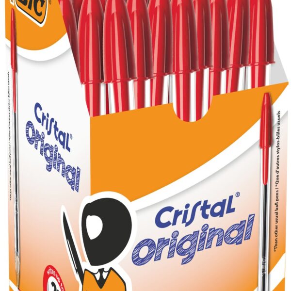 BIC Cristal Red Medium Ballpoint Pk 50