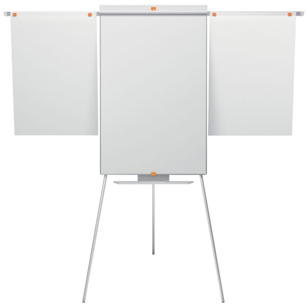 Nobo Classic Nano Clean Tripod Flipchart Easel Magnetic with Extension Arms Magnetic 685x1000mm Silver 1901918 DD