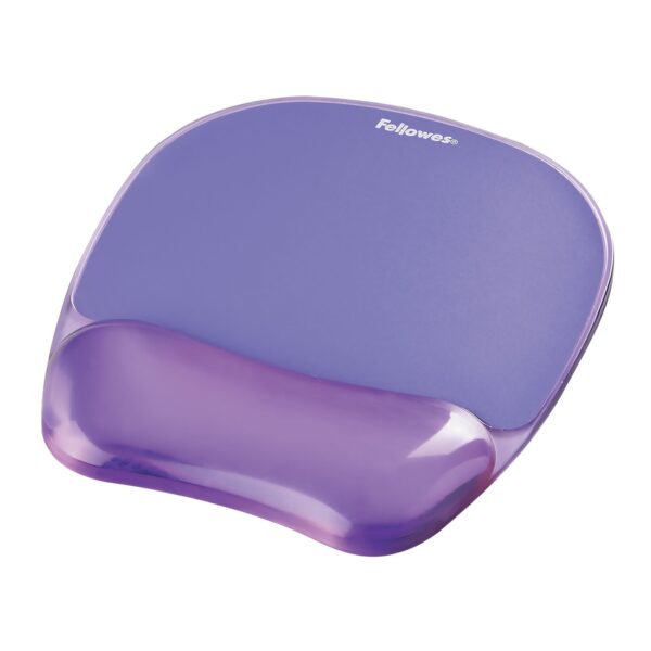 Fellowes Crystal Gel Mouse Pad and Wrist Rest Purple 91441 9144104