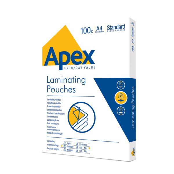 Apex Laminating Pouch A4 Standard Duty