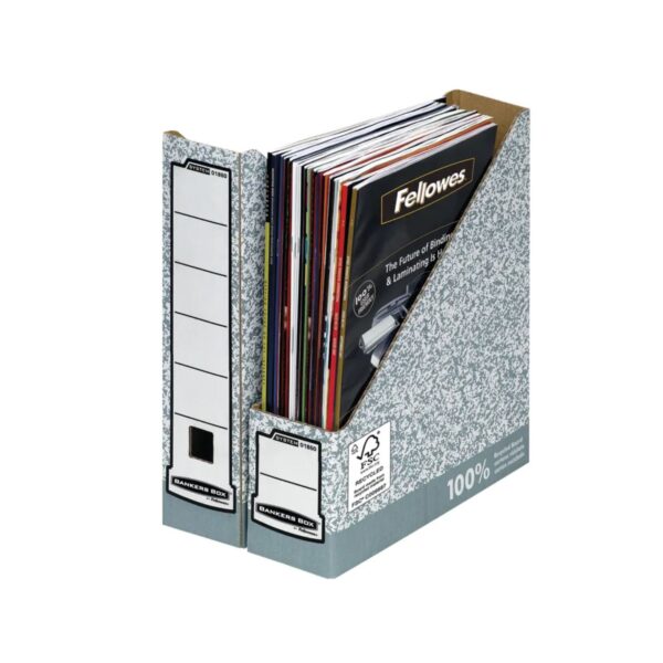 System A4 Magazine File Grey FSC Pk 10