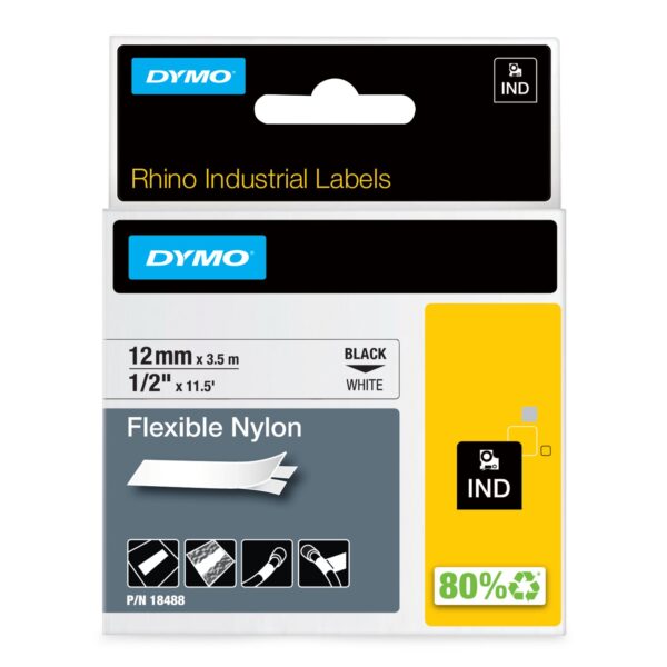 Dymo 18488 Rhino Nylon Tape 12mm x 3.5m