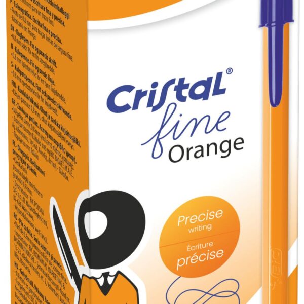 BIC Orange Ballpoint Pen Blue Fine 0.3mm