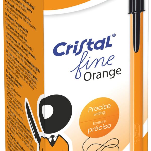 BIC Orange Ballpoint Pen Black Fine 0.3m