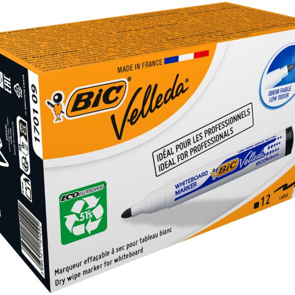 BIC Velleda 1701 WBoard Mkr Bullet Black
