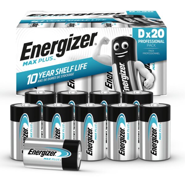 Energizer Max Plus Alkaline D Pk 20