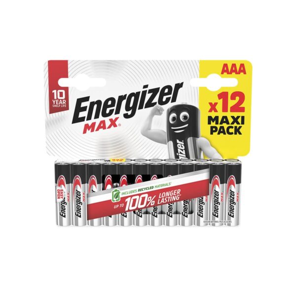 Energizer Max AAA Battery Pk12 AAAENEB12