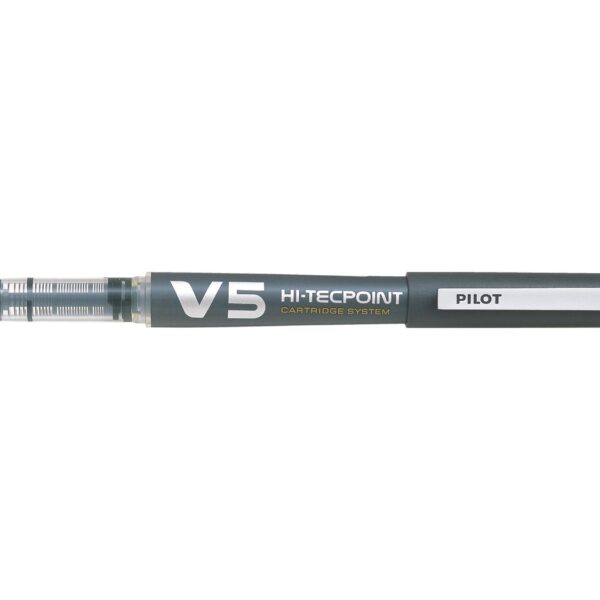Pilot Begreen V5 Hi-Tecpoint Cartridge System Liquid Ink Rollerball Pen Recycled 0.5mm Tip 0.3mm Line Black (Pack 10) - 4902505442780