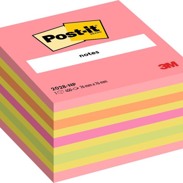 Post-it Notes Cube, Assorted Colours, 76