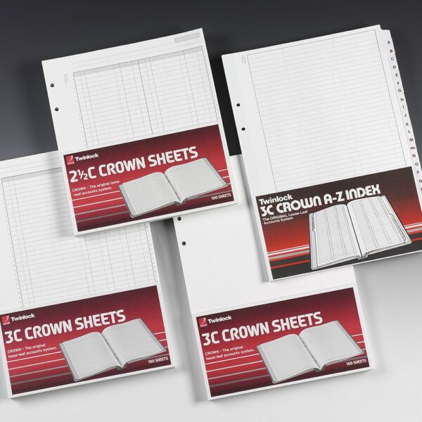 Twinlock Crown 3C Double Ledger Sheets (Pack 100) 75841