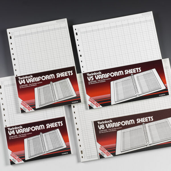 Twinlock V4 Variform 5 Column Cash Sheets (Pack 75) 75931