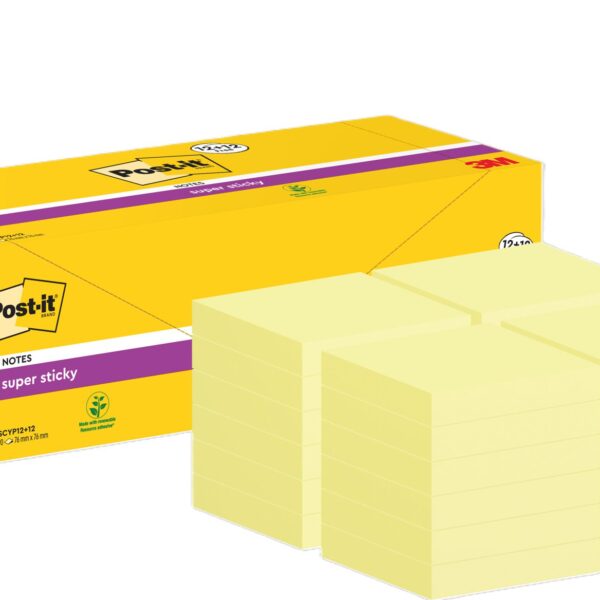 Post-it Super Sticky Notes, Canary Yello