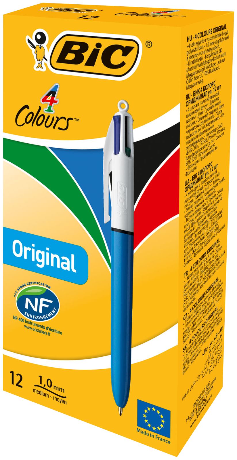 BIC-4 Color Medium-Ballpoint Pen-BT012S - BOX 12 BCL