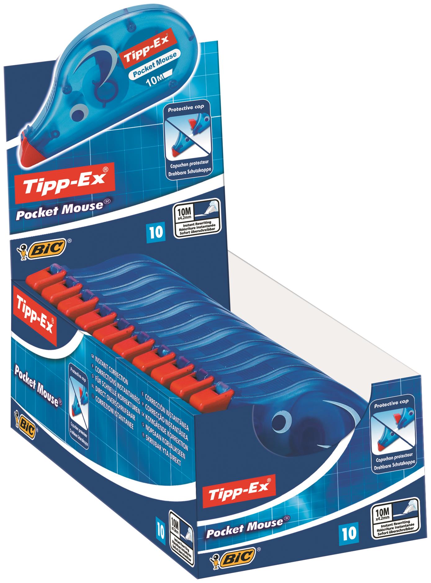 Tipp-Ex-Pocket Mouse-Correction Tape-BT010 - BOX 10