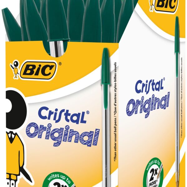 BIC Cristal Green Medium Ballpoint Pen