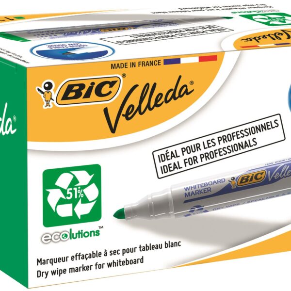 BIC Velleda 1701 WBoard Mkr Bullet Gn