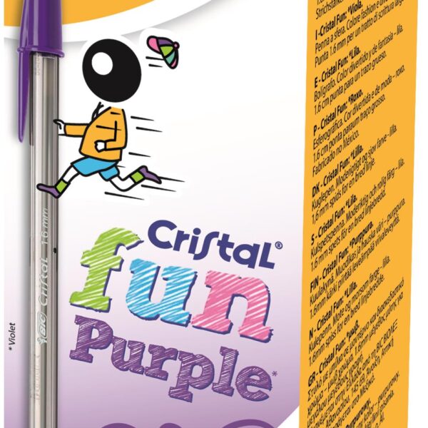 BIC Cristal Fun Purple Ballpoint Pen