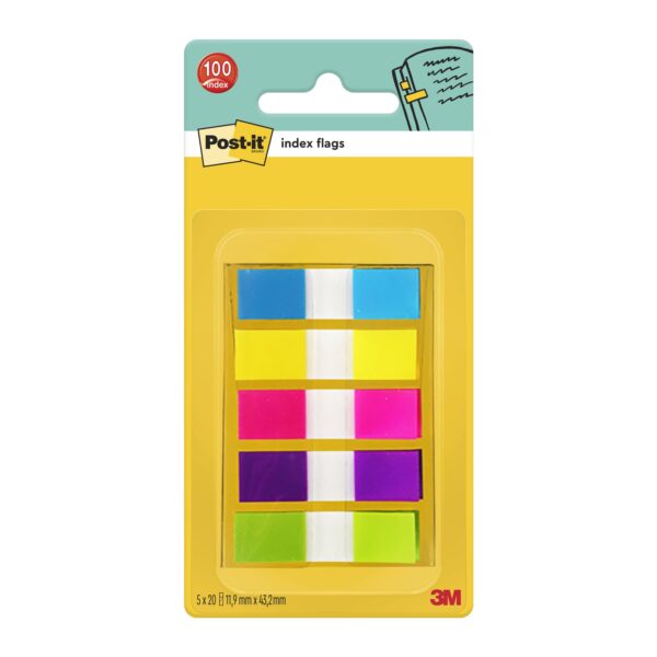 Post-it Index Flags, Small, Assorted Neo