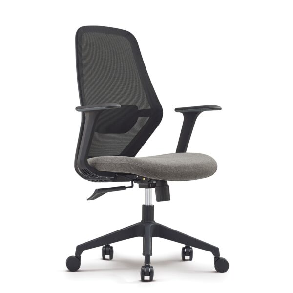 Nautilus Designs Orbit High Back Mesh Task Operator Office Chair Two Tone Design With Fixed Arms Black/Grey - BCM/V630/BK-GY DD