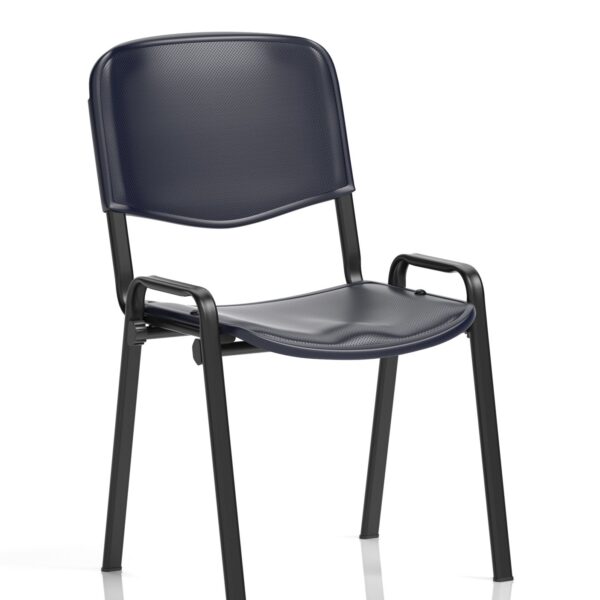 ISO Stacking Chair Blue Poly Black Frame BR000058 DD