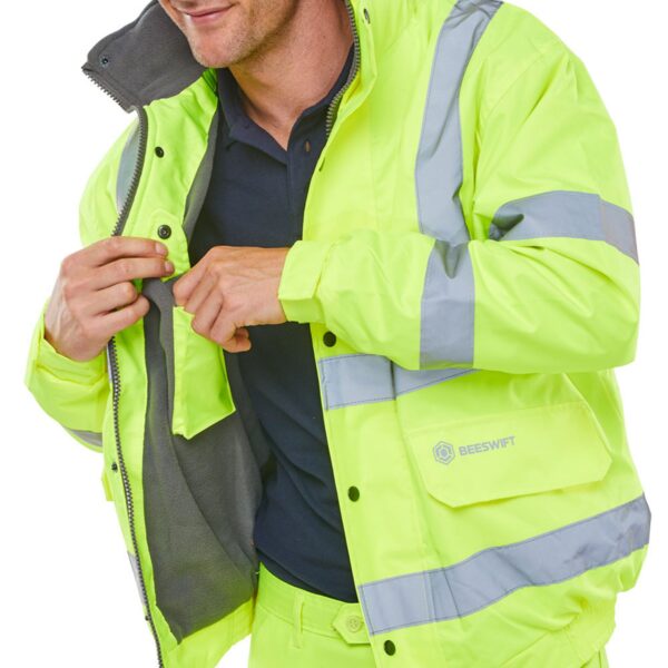BOMBER JACKET FLEECE LINED SAT YELLOW XX