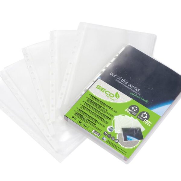 SECO Expanding Multi Punched Pocket Polypropylene A4 120 Micron Top Opening Clear (Pack 10) - EPP-10