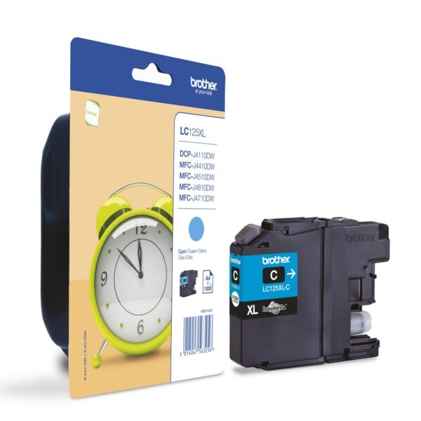 Brother LC125XLC Ink Cartridge Cyan 1.2K