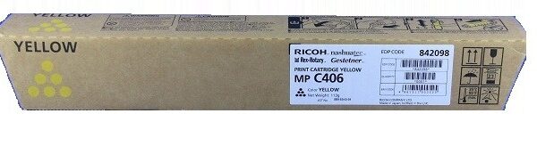 Ricoh 842098 Yellow Toner MPC306/406
