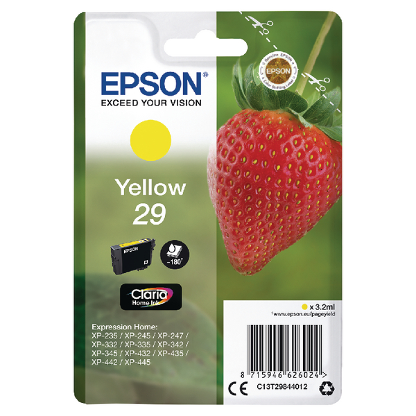 OEM Epson Yellow 29 Claria Home Ink