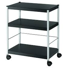 Fast Paper Mobile Trolley Medium 3 Shelves Black/Silver - FDP3M01 DD