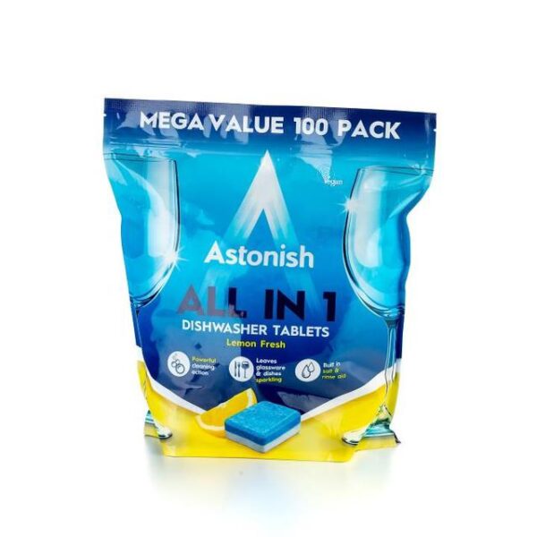 Astonish All in One Dishwasher Tablets Lemon (Pack 100) 1002135
