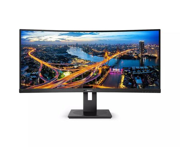 Philips B Line 346B1C 34 Inch Curved Ultra Wide Quad HD 3440 x 1440 Pixels 100Hz Refresh Rate HDMI DisplayPort USB C LED Monitor