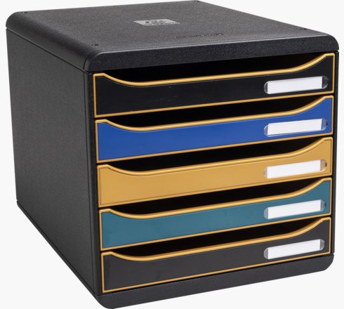 Exacompta NeoDeco Big Box Plus 5 Drawer Unit 347x278x271mm Assorted Colours (Each) - 309505D