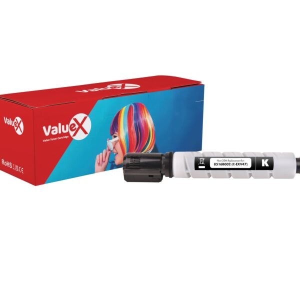 ValueX Canon EXV47BK Black Remanufactured Toner Cartridge 19k pages - 8516B002