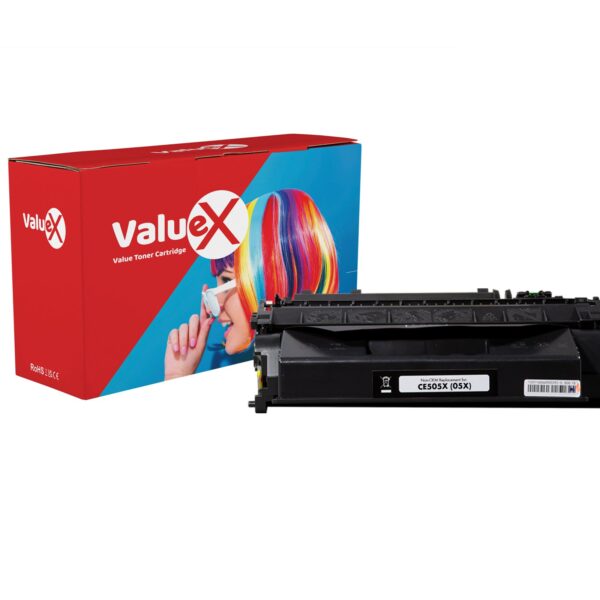 ValueX HP 05X Black High Capacity Remanufactured Toner Cartridge 6.4k pages - CE505X