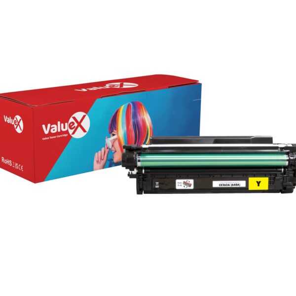 ValueX HP 648A Yellow Standard Capacity Compatible New Build Toner Cartridge 11k pages - CE262A