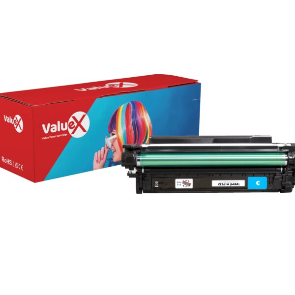 ValueX HP 648A Cyan Standard Capacity Compatible New Build Toner Cartridge 11k pages - CE261A