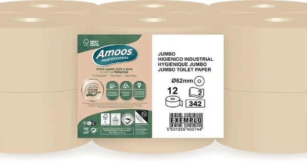 Purely Kind Unbleached Toilet Roll Mini Jumbo 2 Ply 120m 62mm Core (Pack 12) - PK1132