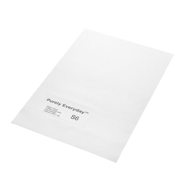 Purely Everyday A4 Single Integrated Label S6 One Integral Hotmelt Label 100 x 45mm White (Pack 1000)