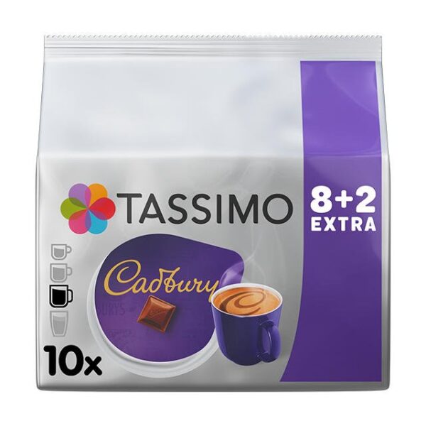 Tassimo Cadburys Hot Chocolate Pods (Pack 8 + 2 Free) - 4058265