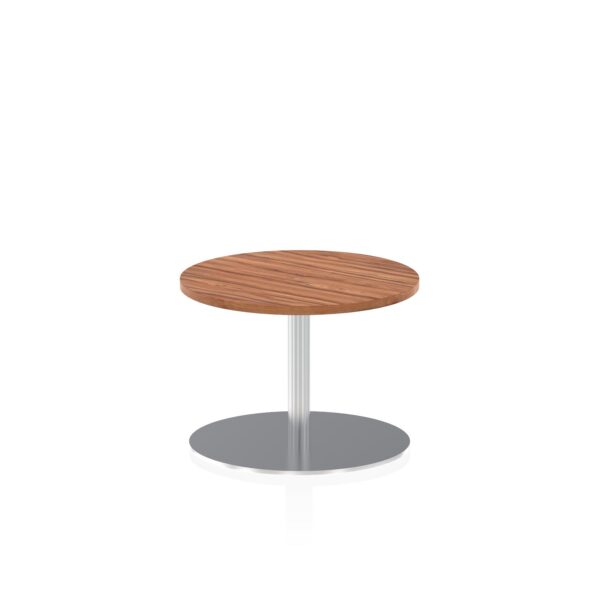 Dynamic Italia 600mm Poseur Round Table Walnut Top 475mm High Leg ITL0101 DD
