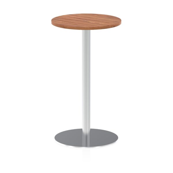 Dynamic Italia 600mm Poseur Round Table Walnut Top 1145mm High Leg ITL0113 DD