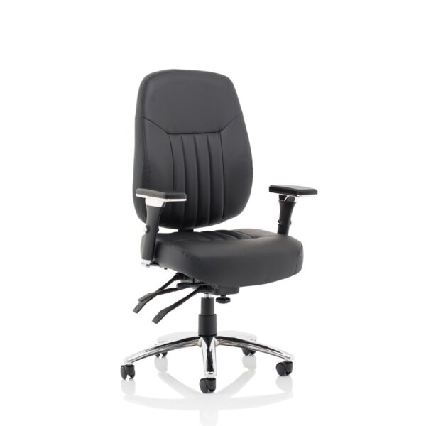 Barcelona Deluxe Black Leather Operator Chair OP000241 DD
