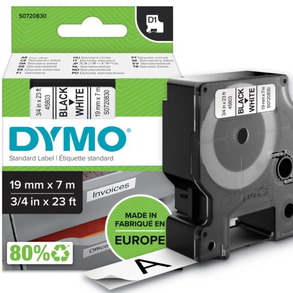 DYMO 45803 (S0720830) D1 Label Tape Blac