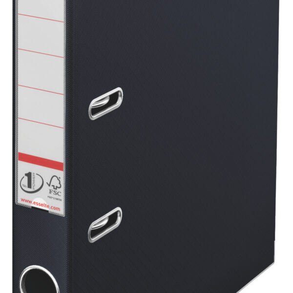 Esselte No.1 VIVIDA Lever Arch File Polypropylene A4 50mm Spine Width Black (Pack 10) 811470