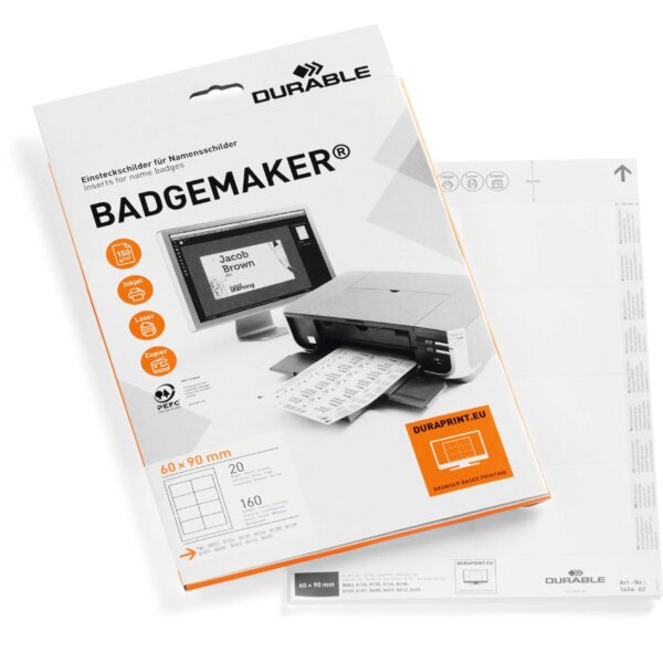 Durable BADGEMAKER Inserts 60x90mm