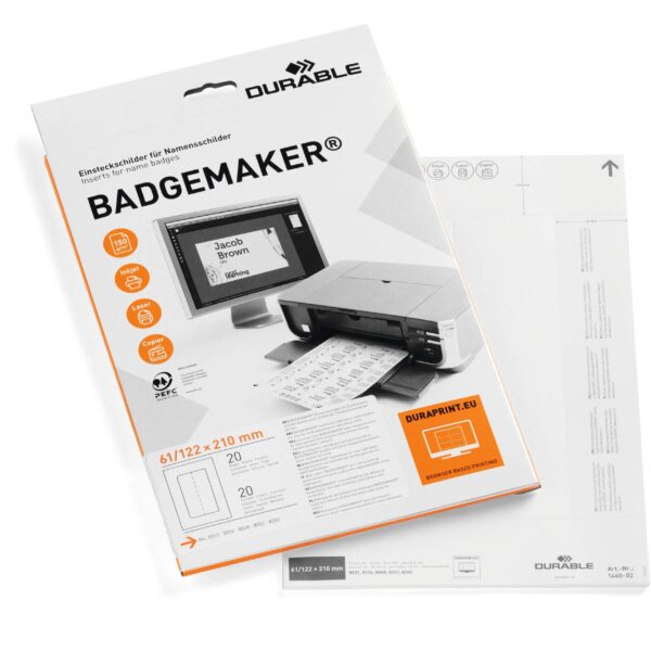 Durable BADGEMAKER Inserts 61x210mm